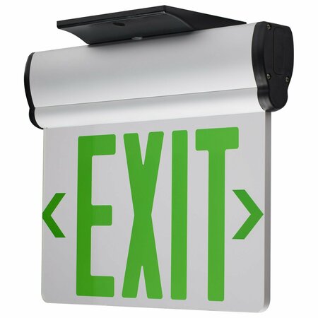 NUVO LED Exit Sign, 12.06 in W, 9.69 in H, Aluminum 67/112
